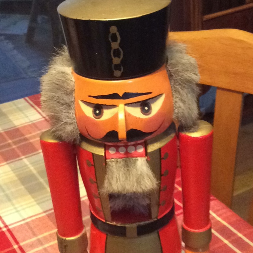 Vtg German Nutcracker 15” Soldier Moving mouth.